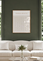 Poster female beauty bus forms in the living room