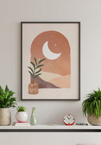 Poster window with half moon luna e sole in the living room