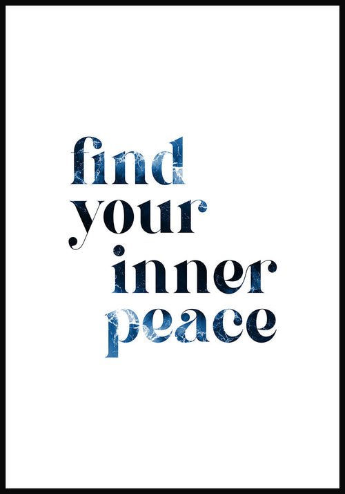 Poster find your inner peace typography