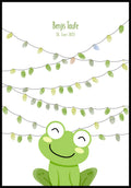 Personalisierbares Fingerabdruck-Poster Frosch