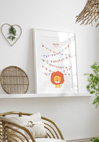 Personalisierbares Fingerabdruck-Poster Löwe Geschenk