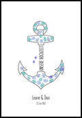 Fingerabdruck Anker - Personalisiertes Poster 