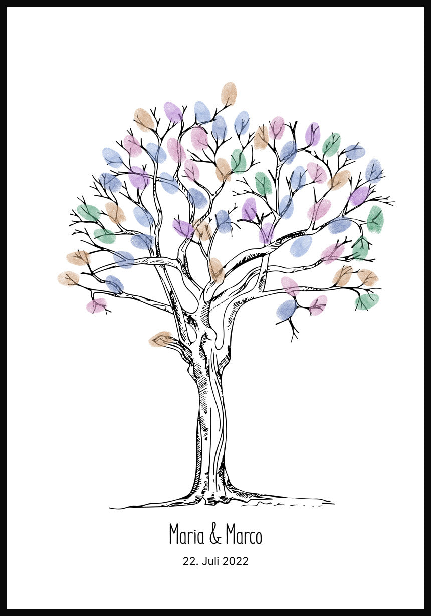 Fingerabdruck-Poster Baum