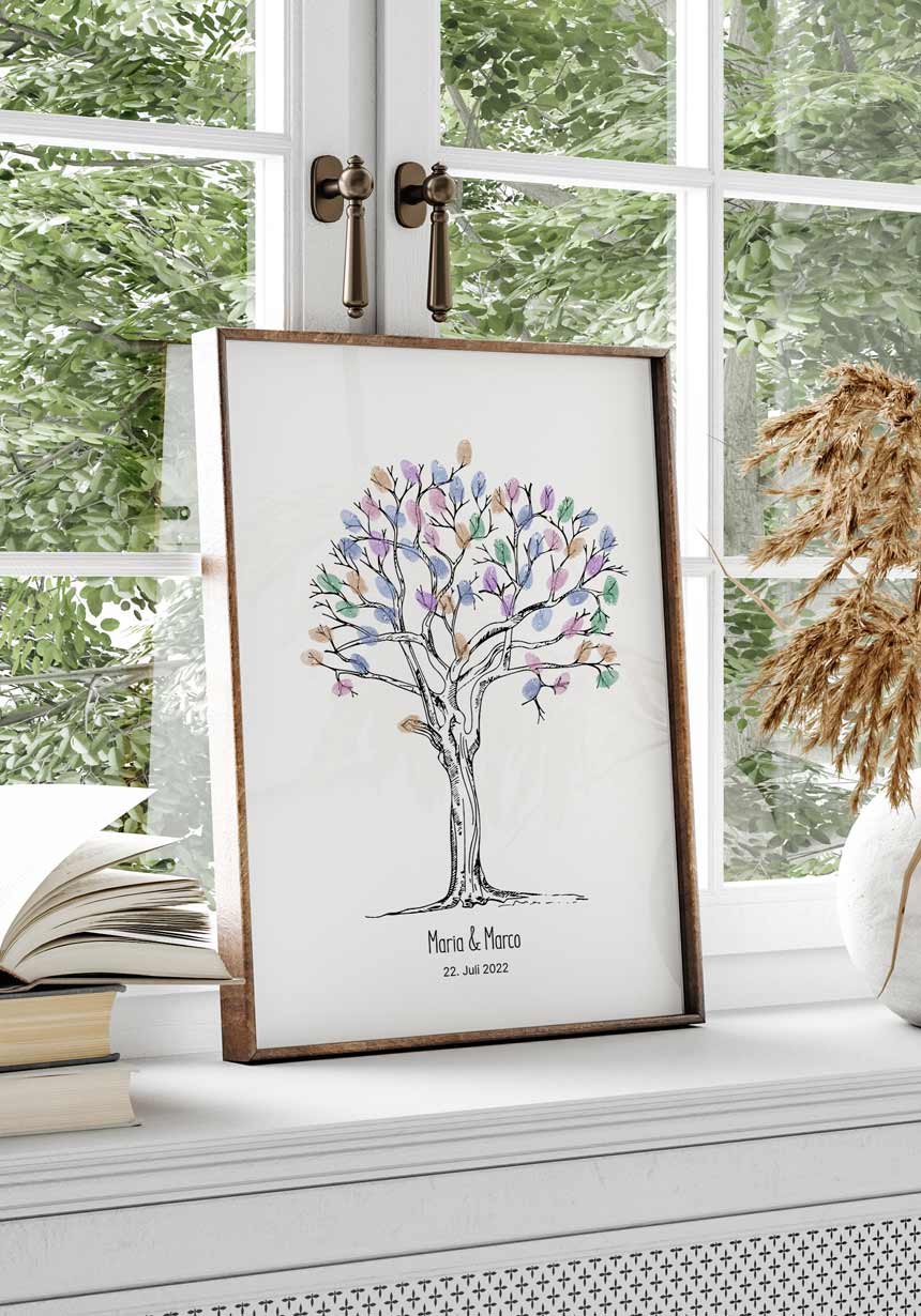 Fingerabdruck-Poster Baum individuell