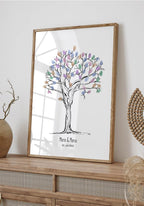 Fingerabdruck-Poster Baum Fingerfarbe