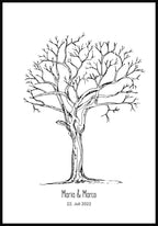Fingerabdruck-Poster Baum für deine Gäste