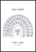 Fingerabdruck-Poster Regenbogen personalisiert