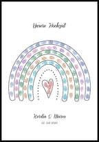 Fingerabdruck-Poster Regenbogen personalisiert