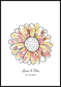 Fingerabdruck-Poster Blume personalisiert