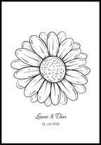 Fingerabdruck-Poster Blume personalisiert individuell