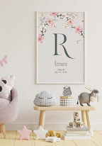 Personalisierbares Kinderposter zur Geburt Geschenk