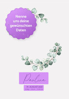 Poster Fussabdruck Geburt personalisierbare Flächen