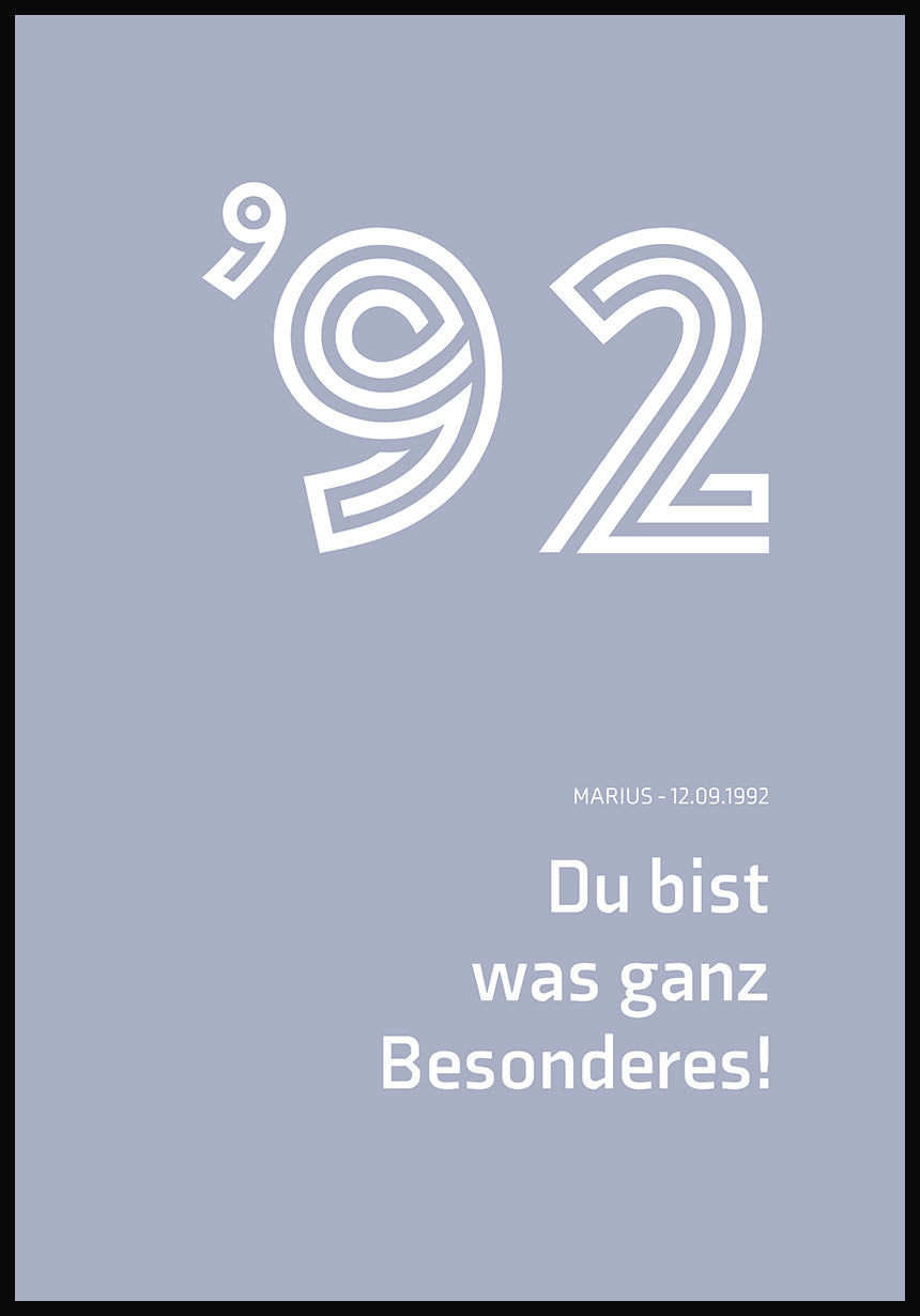Du bist was ganz besonderes Poster Blau