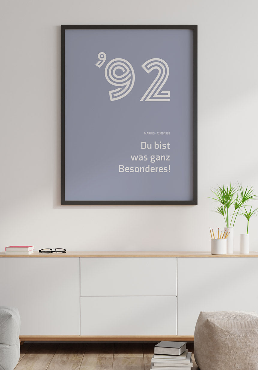 Du bist was ganz besonderes Poster personalisiert
