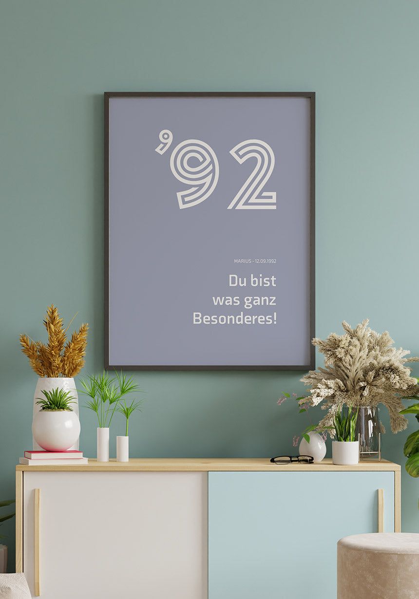 Du bist was ganz besonderes Poster Blau Zuhause