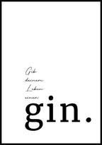 Typography Poster Give Your Life a Gin