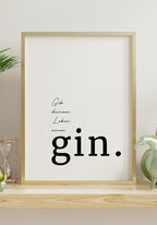 Typography Poster Give Your Life a Gin For Home