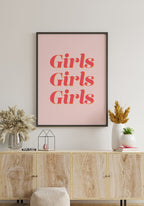 Typography Poster Girls girls girls in the living room