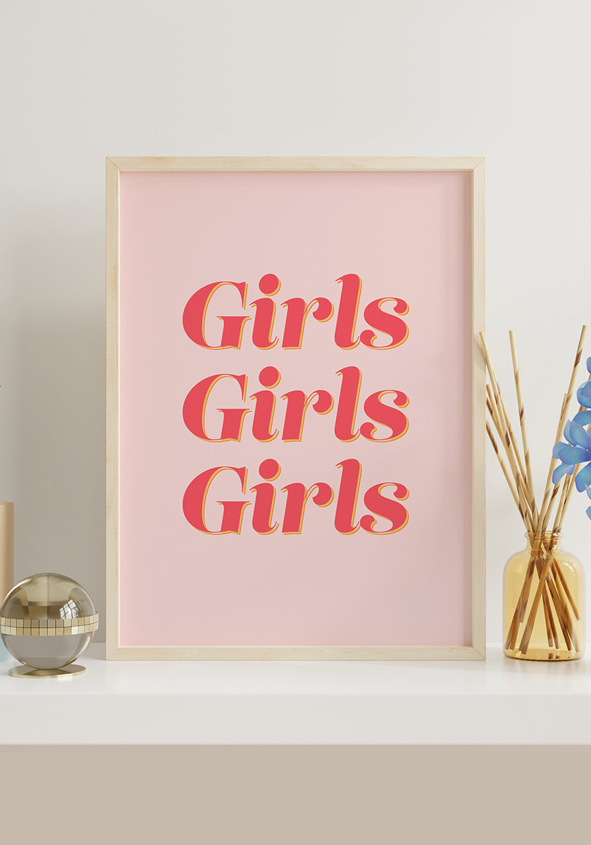 Poster Girls girls girls on the sideboard