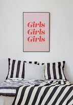 Typography Poster Girls girls girls in the bedroom