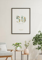 Goldene Hochzeit - Personalisierbares Poster 50 goldeene Jahre