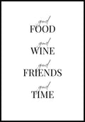 Spruch Poster good time black-white