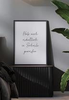 Poster got me neat in Schorle in the bedroom