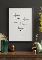 Hand in Hand ein Leben lang Poster personalisiert