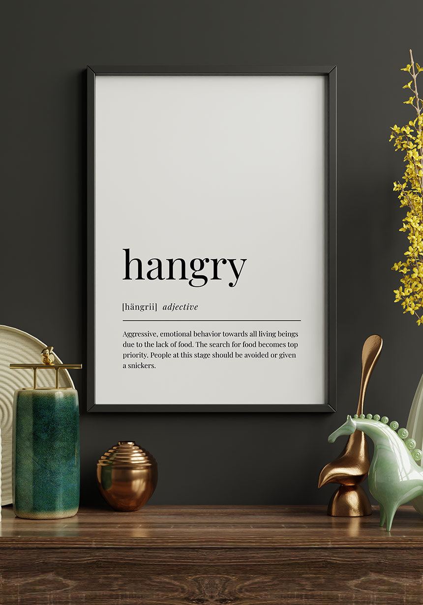 Hangry humorous poster