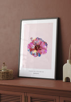Poster Hibiskus bloom tropical on the sideboard