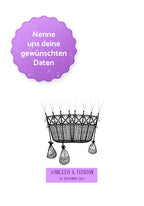 Personalisierbares Fingerabdruck-Poster Heißluftballon für Paare zur Hochzeit mit Daten