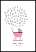 Personalisierbares Fingerabdruck-Poster Kinderwagen