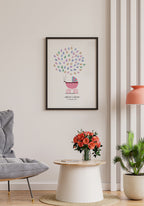Personalisierbares Fingerabdruck-Poster Kinderwagen Wanddeko