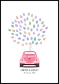 Personalisierbares Fingerabdruck-Poster Auto