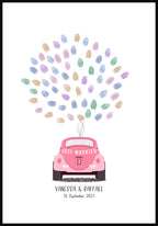 Personalisierbares Fingerabdruck-Poster Auto