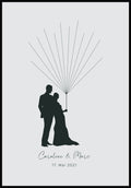 Personalisierbares Fingerabdruck-Poster mit Luftballons