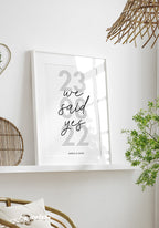 Hochzeitsposter 'we said yes' mit Datum und Namen für Paare