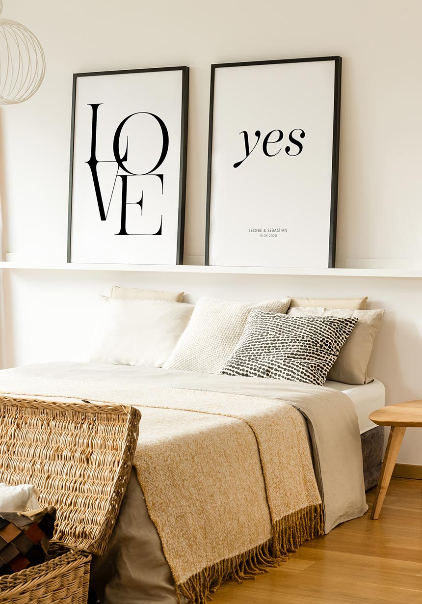 Yes personalisierbares Poster Bilderwand