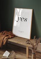 Yes personalisierbares Poster für Hochzeit
