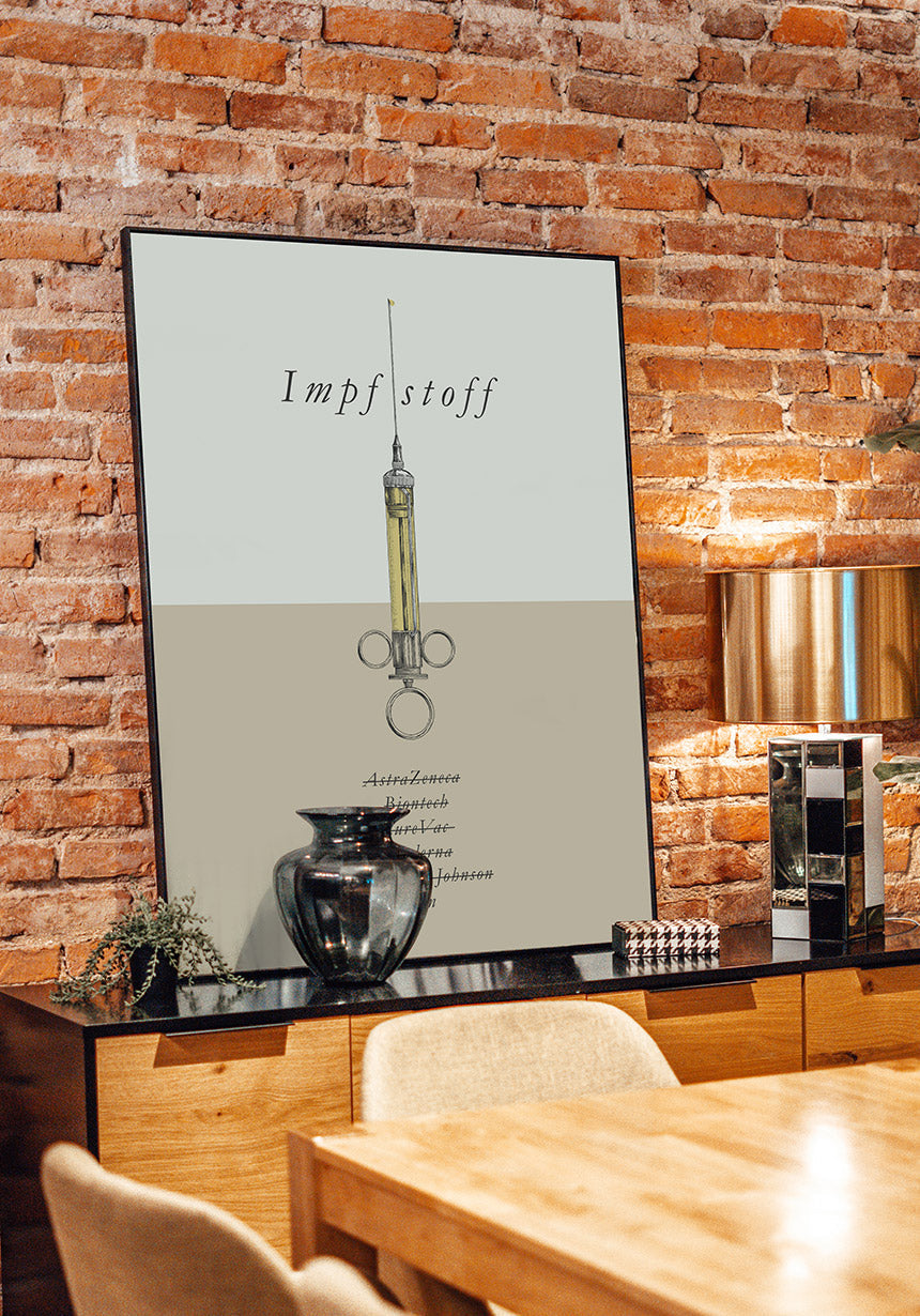 Corona Vintage Poster Vaporizer in the Living Room