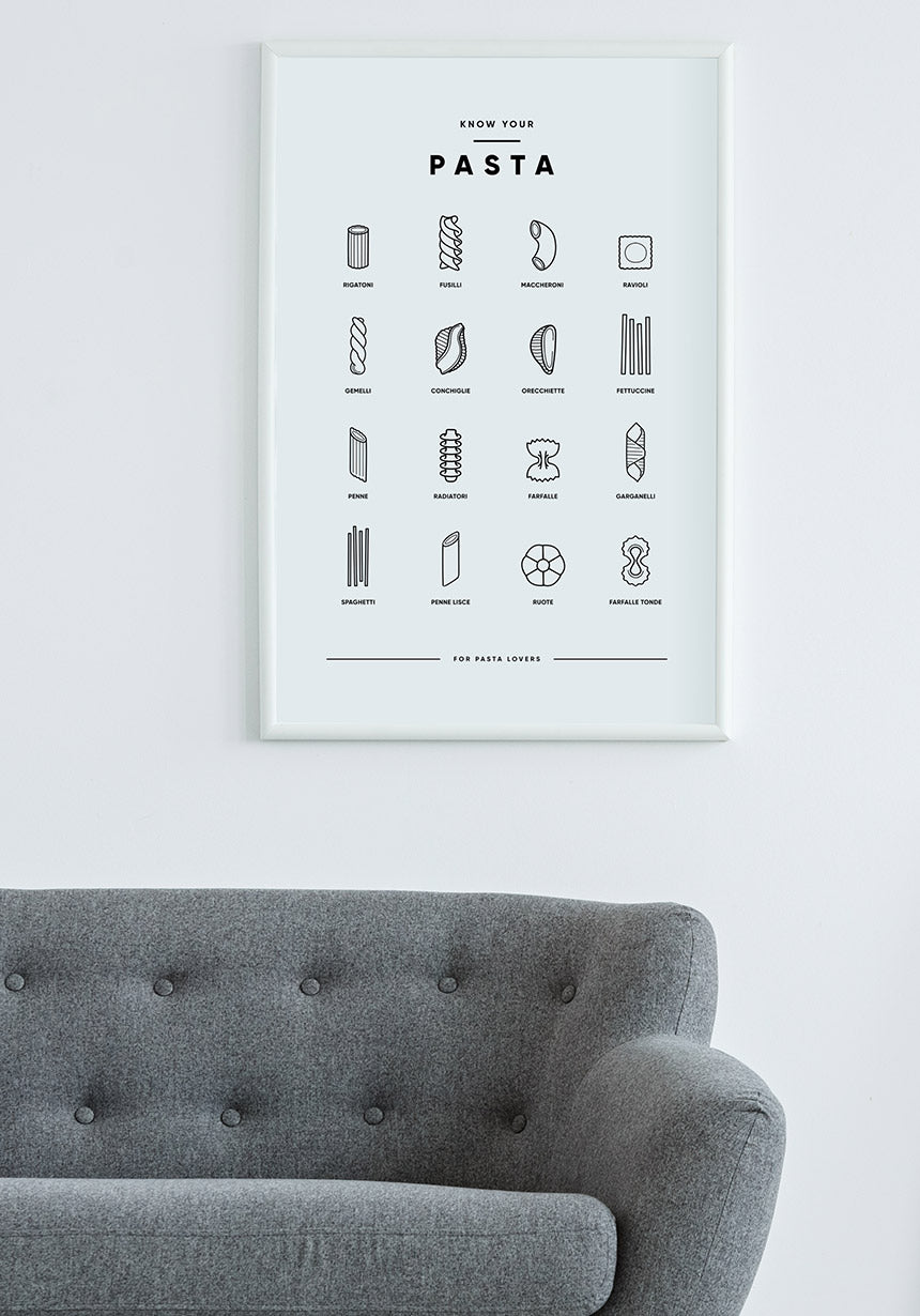 Poster Illustration Pasta scenes via sofa