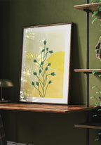 Poster Illustration Green Plant No. 1 on the desk