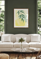 Poster Illustration Green Plant No. 2 above the sofa