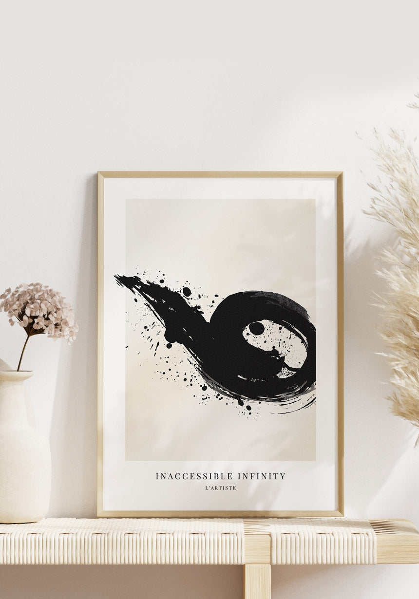 Inaccessible infinity - Abstract Poster in Picture Frame
