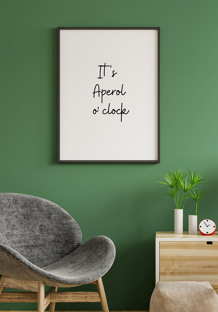 It`s Aperol o' clock poster beautiful writing