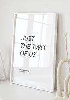 Just the two of us - personalisiertes Poster modern