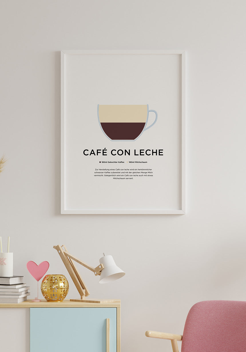 Café con leche Poster