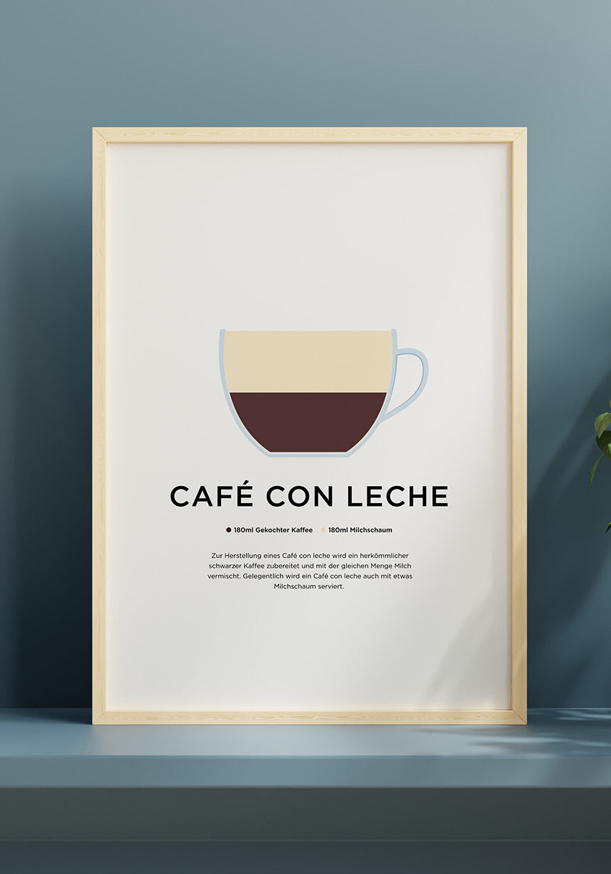 Café con leche Poster in german