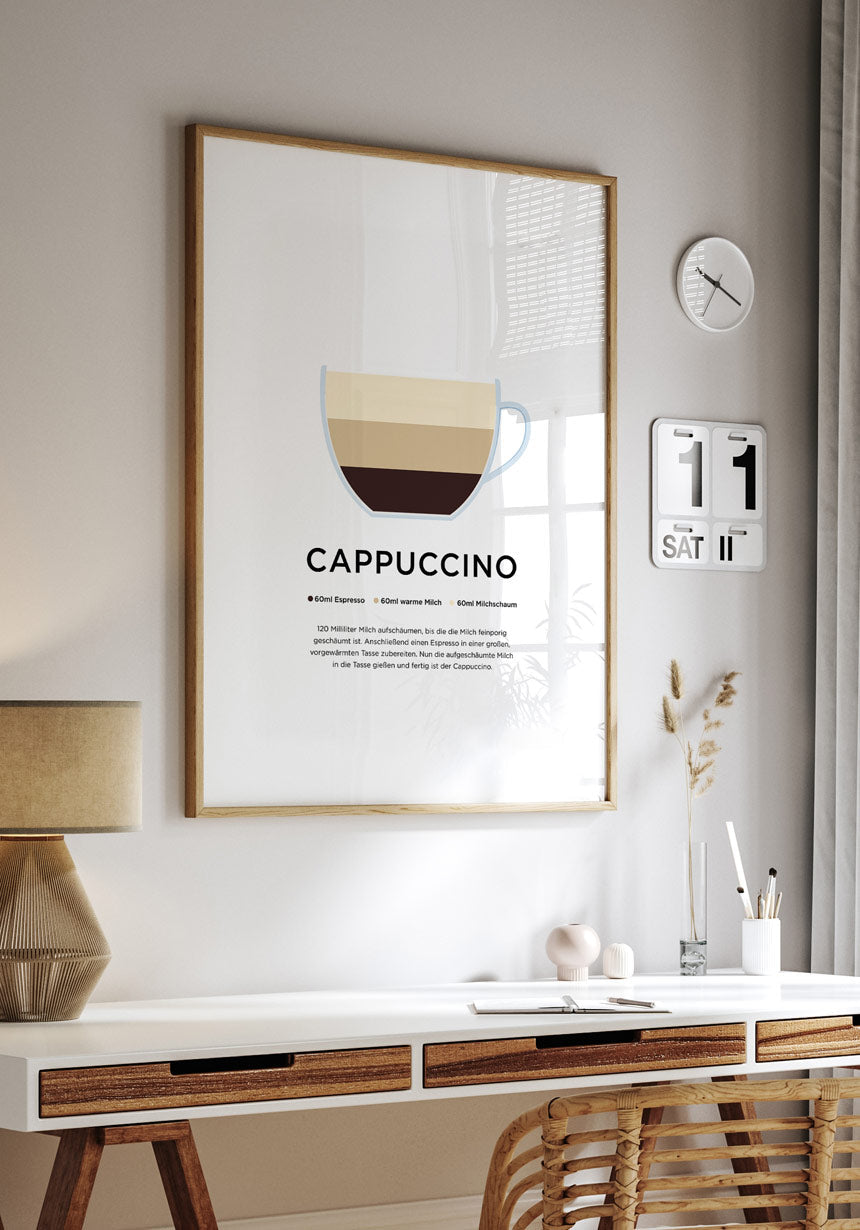 Cappuccino coffee poster