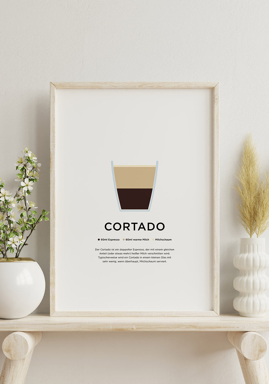 Cortado coffee poster